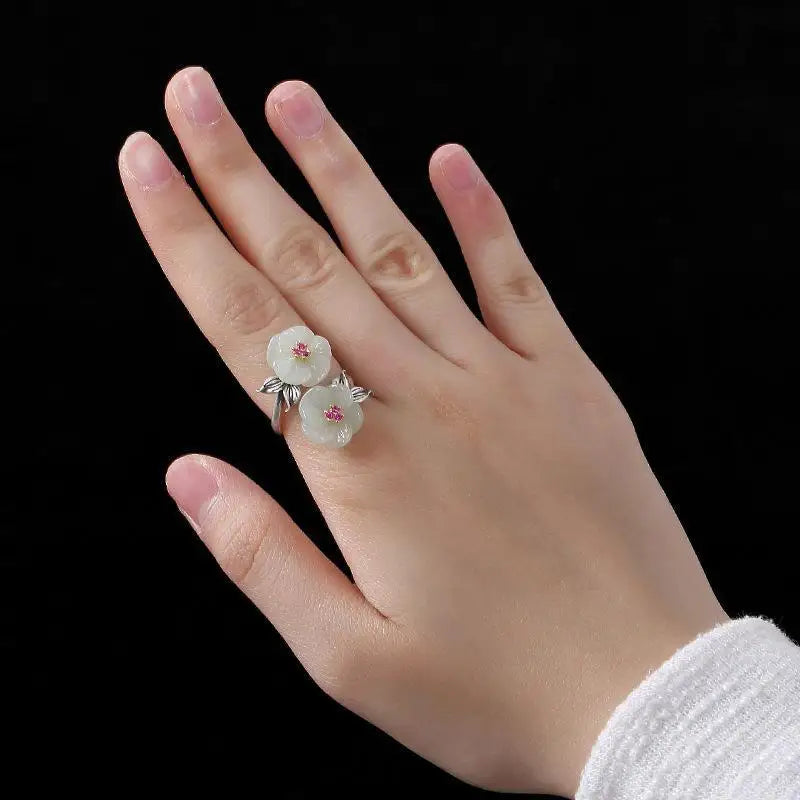 Hetian Bloom Ring