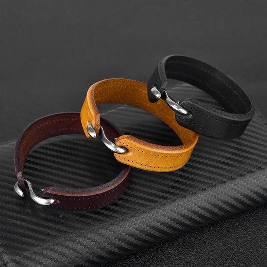 S-Hook Leather Bracelet