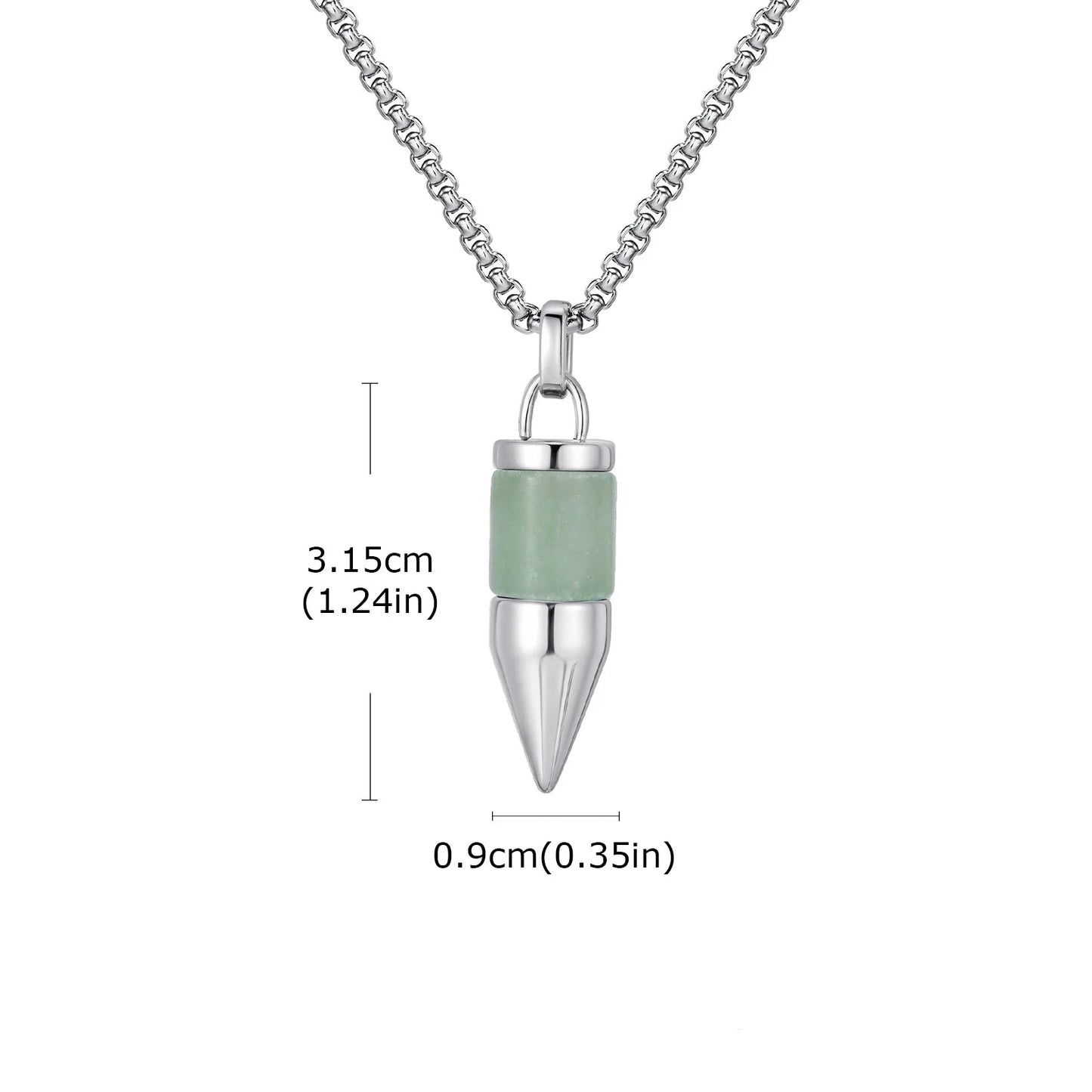 Titan Stone Bullet Necklace