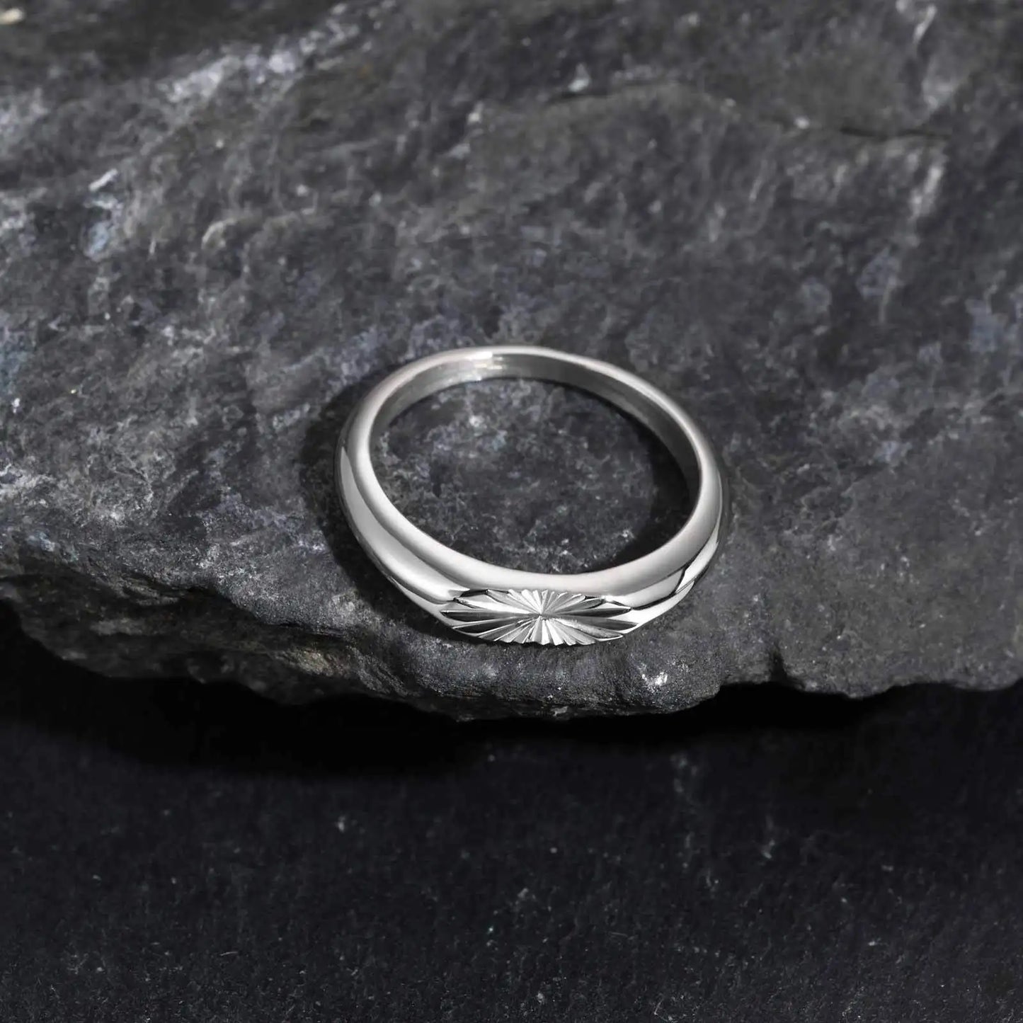 Orion Sunburst Steel Ring