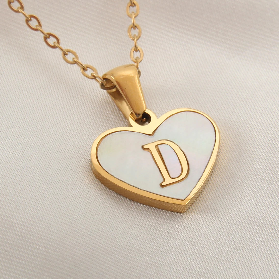 Mila Heart Initial Necklace