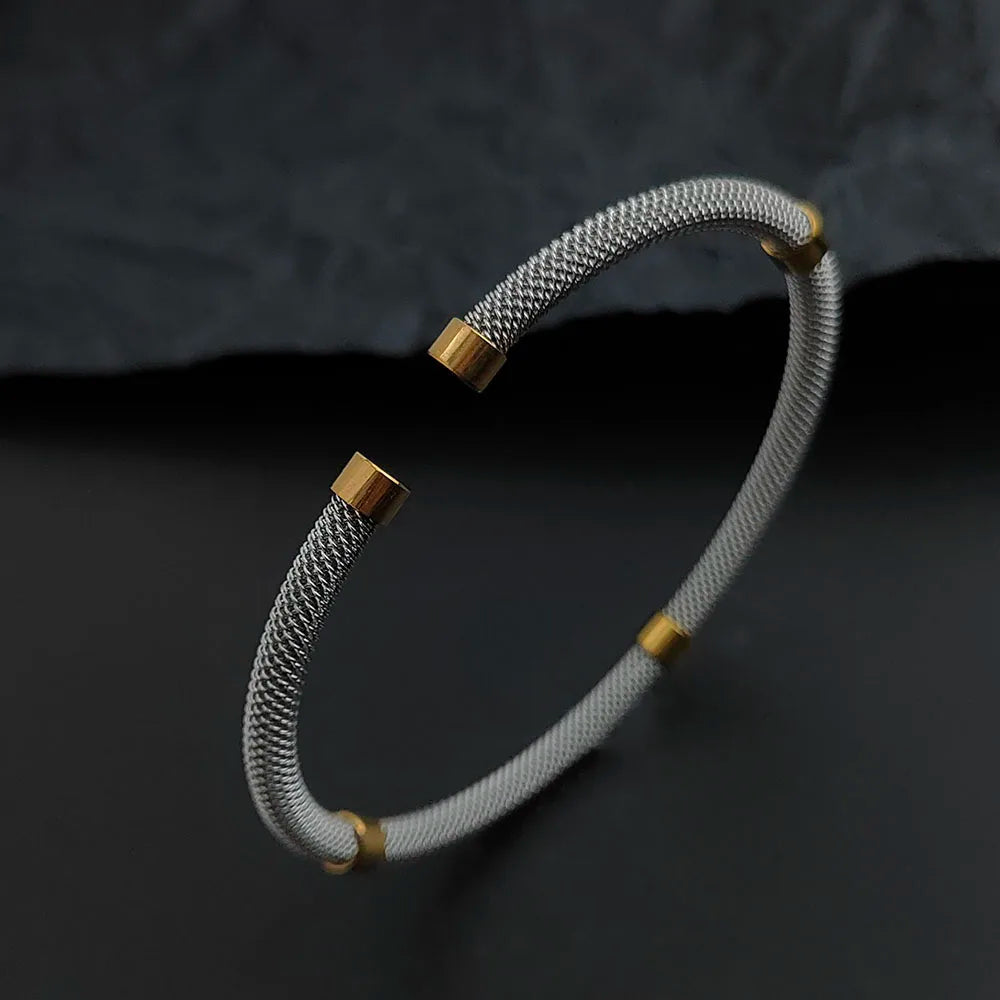 Braided Mesh Gold Bracelet