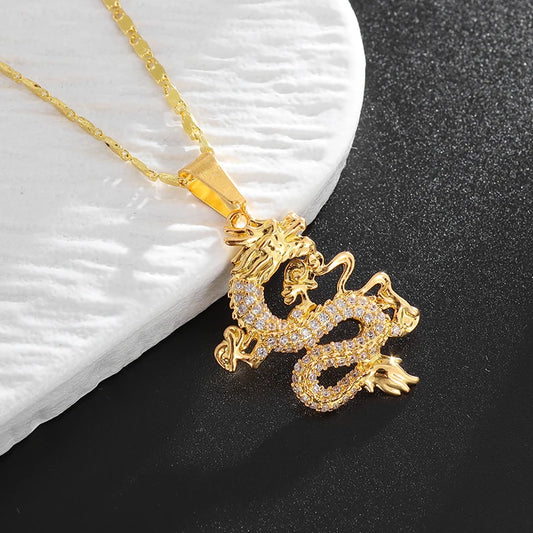 Zodiac Dragon Pendant Necklace
