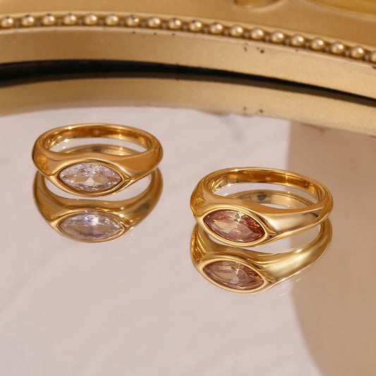 Radiant Eye Gold Ring