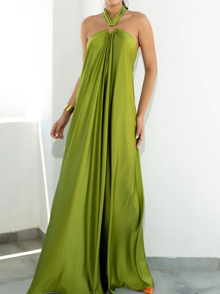 Mira Halter Backless Dress