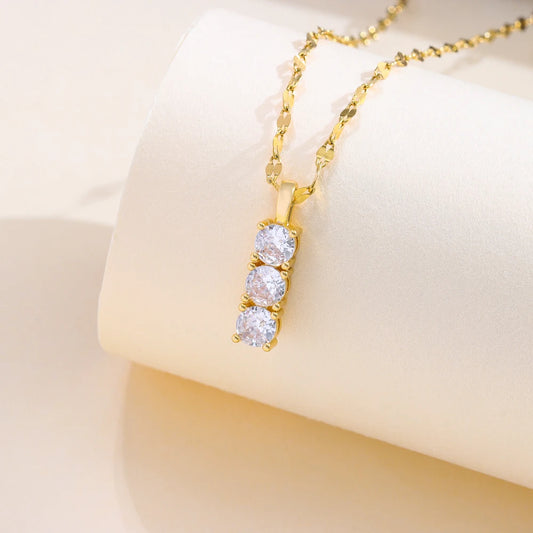 Zircon Crystal Pendant Necklace