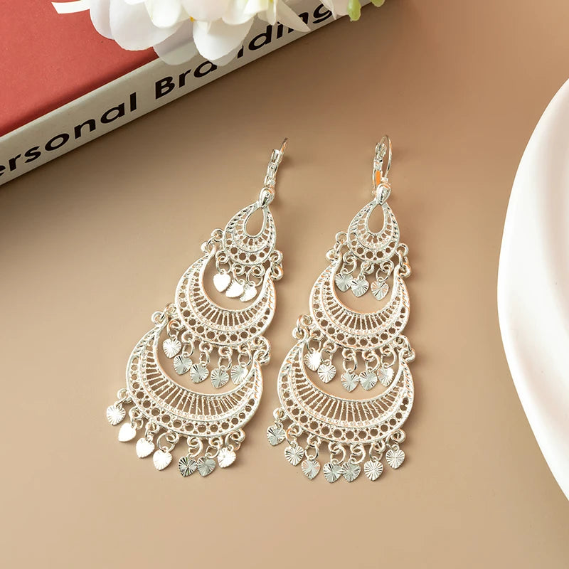 Fatima Moon Drop Earrings