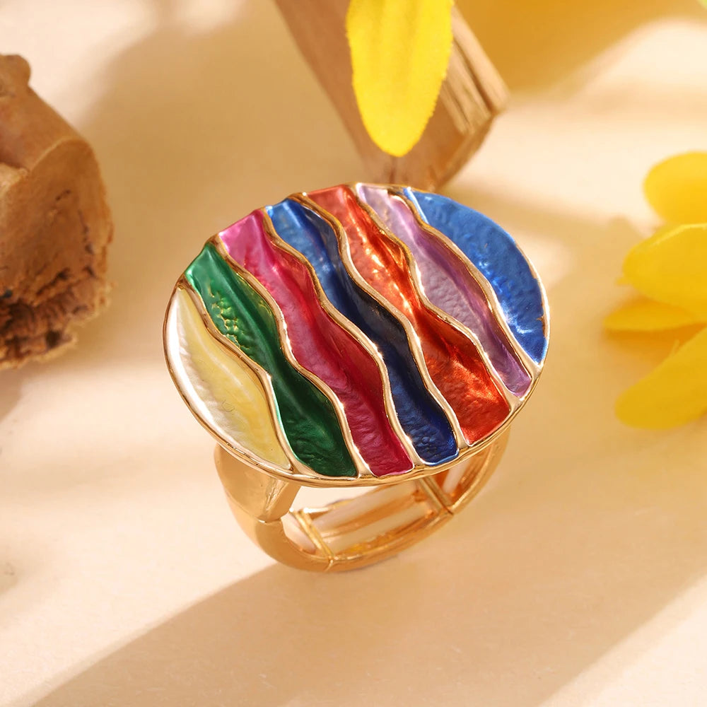 Luxe Geometric Gold Ring