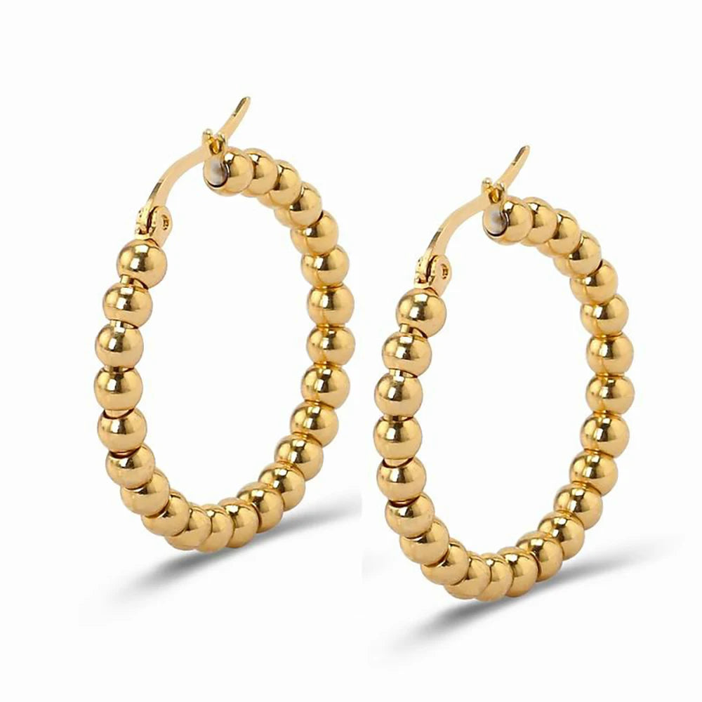 Ball Statement Hoop Earrings