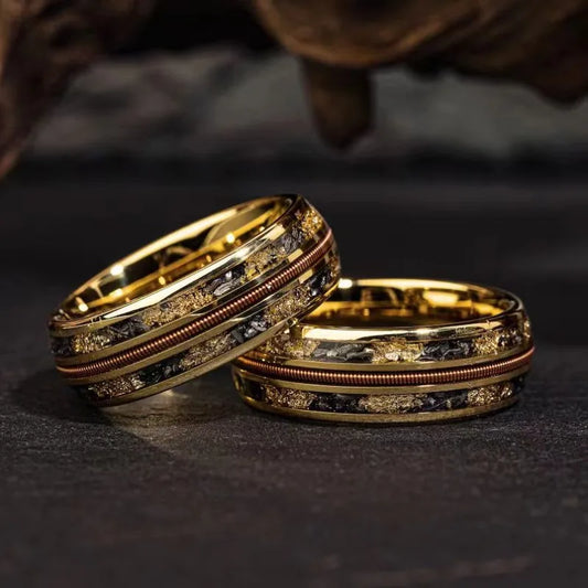 Guitar String Gold Ring