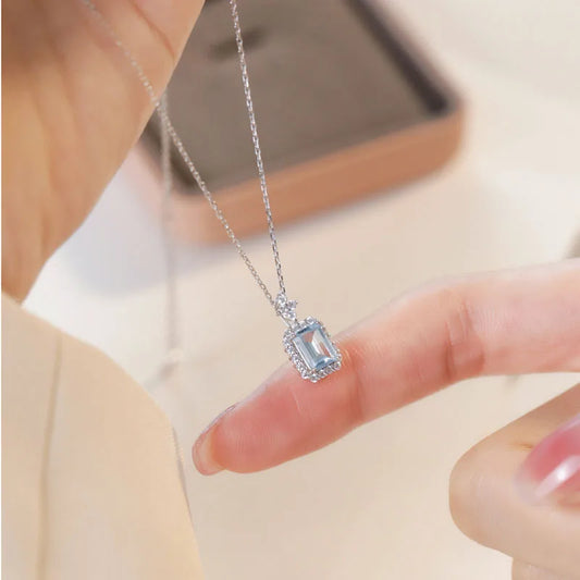 Topaz Sapphire Pendant Necklace