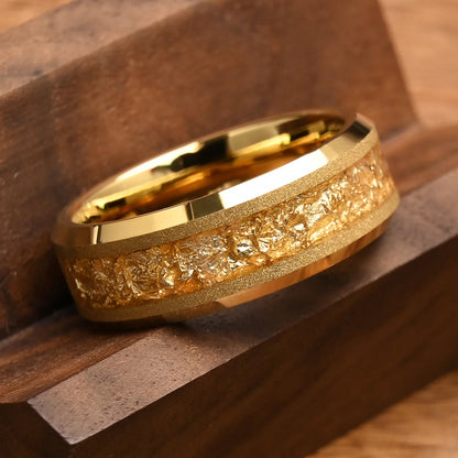 Gold Foil Tungsten Carbide Ring