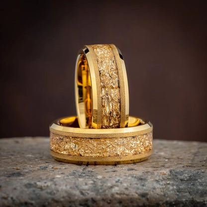 Gold Foil Tungsten Carbide Ring