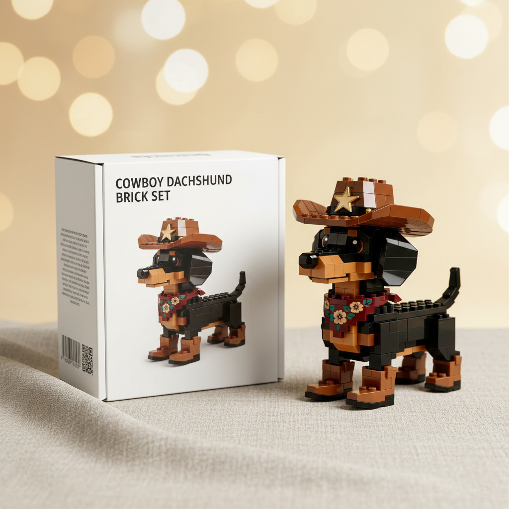 Brick Dogs - Cowboy Dachshund