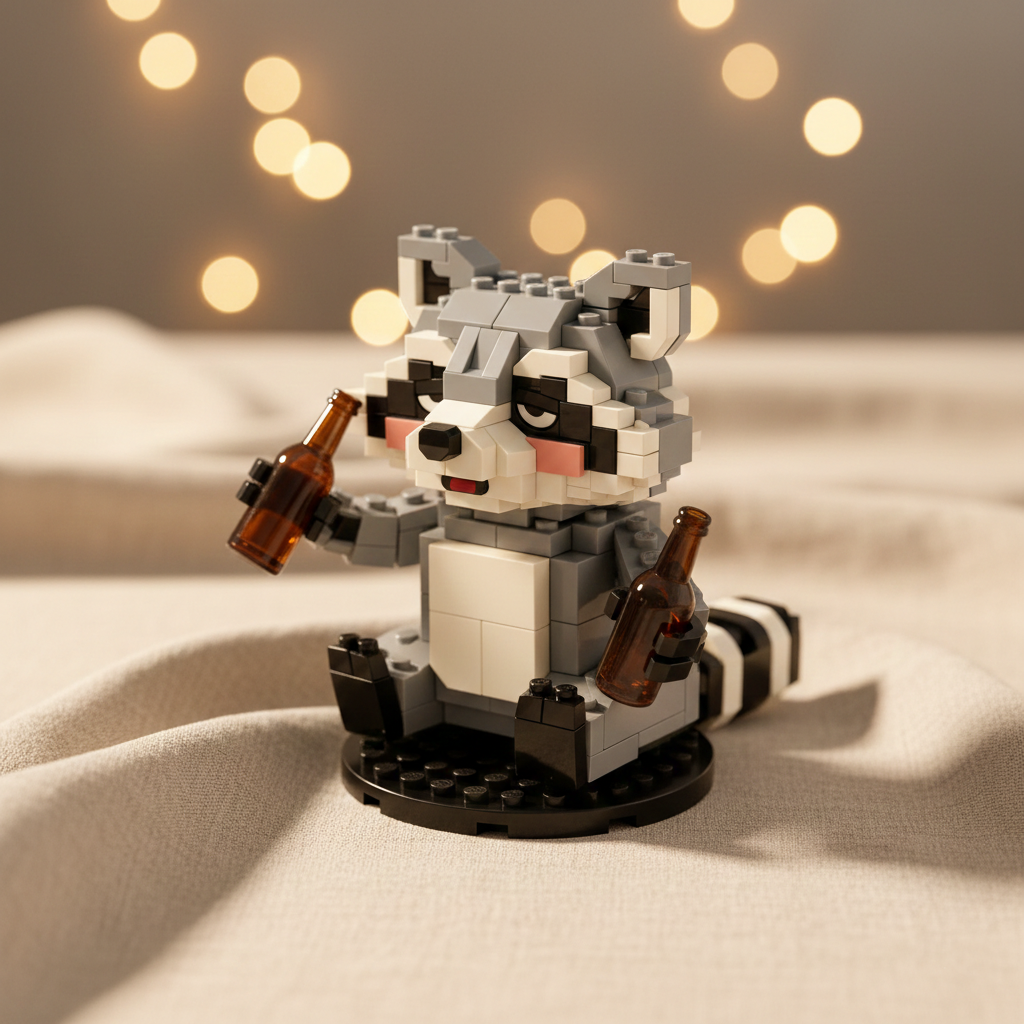 Brick Animals - Raccoon