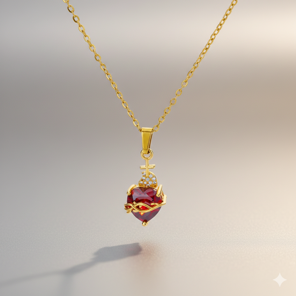 Scarlet Cross Necklace