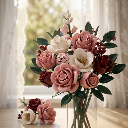 Brick Set - Roses Bouquet
