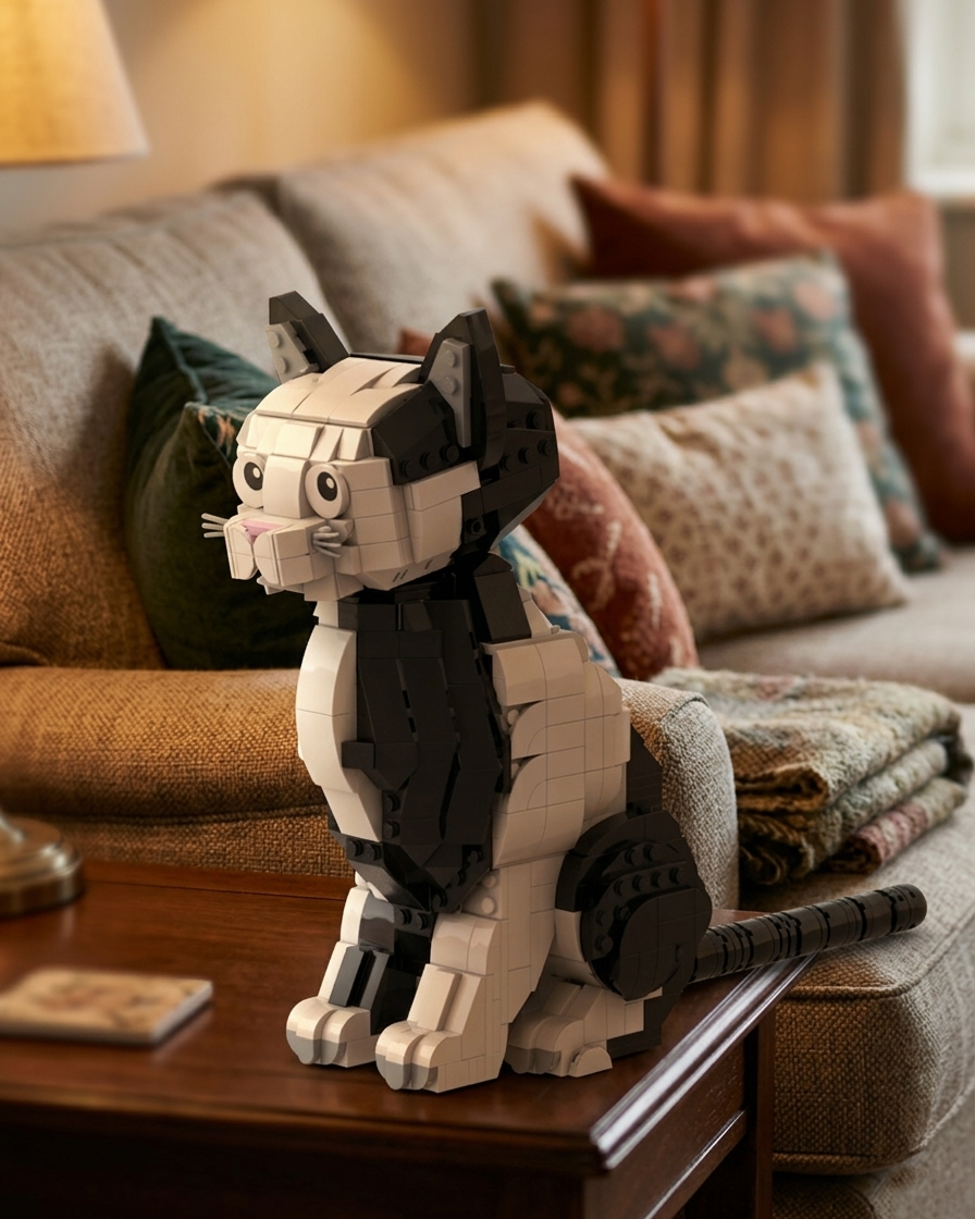 Brick Set - Retro Cat