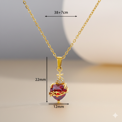 Scarlet Cross Necklace