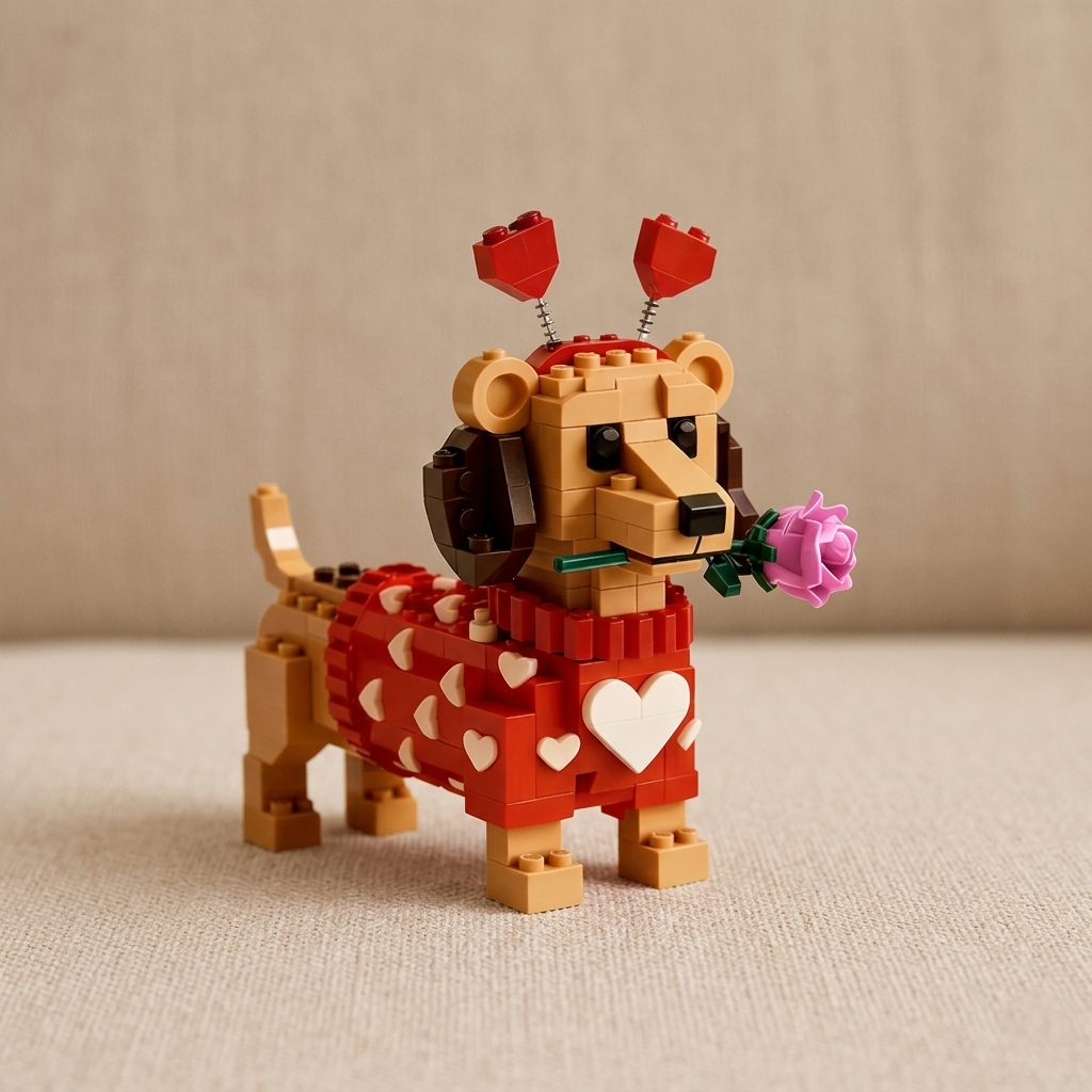 Brick Dogs - Dachshund Love Edition V2