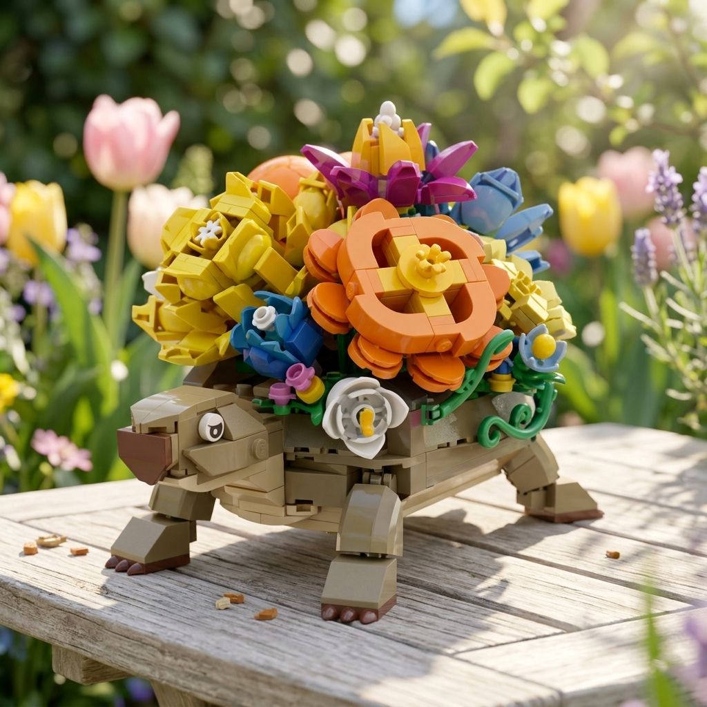 Brick Set - Floral Turtle