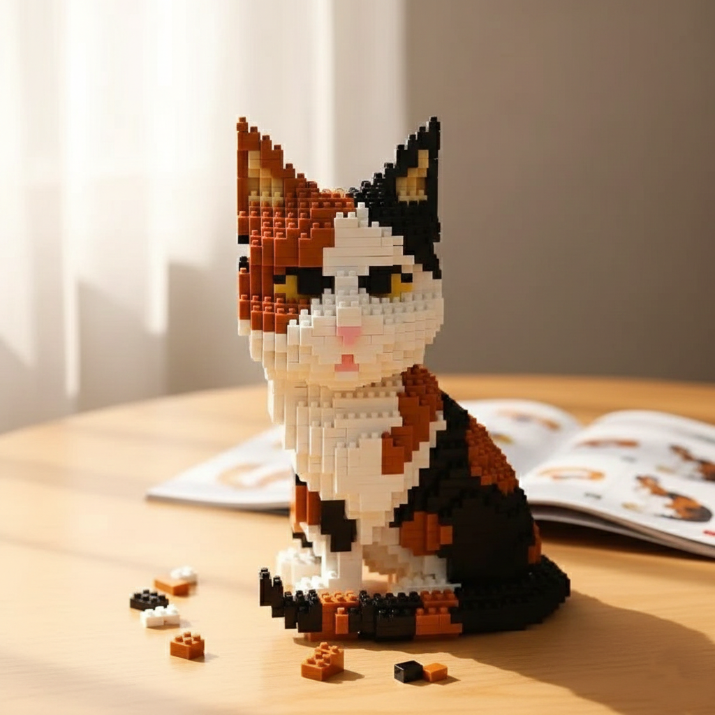 Brick Set - Calico Cat