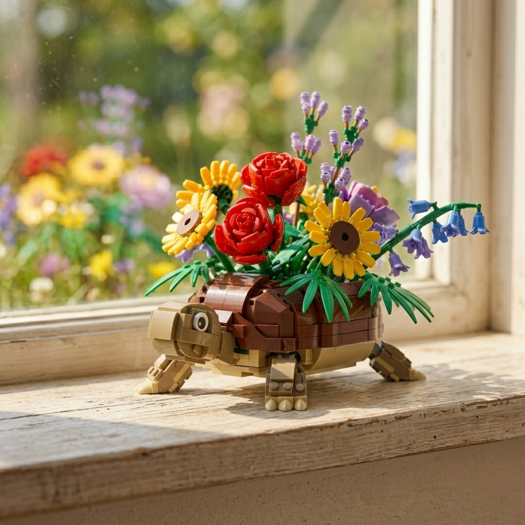 Brick Set - Floral Turtle