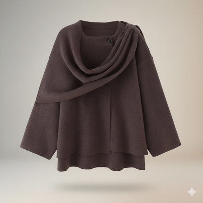 Harper Asymmetric Knit Coat