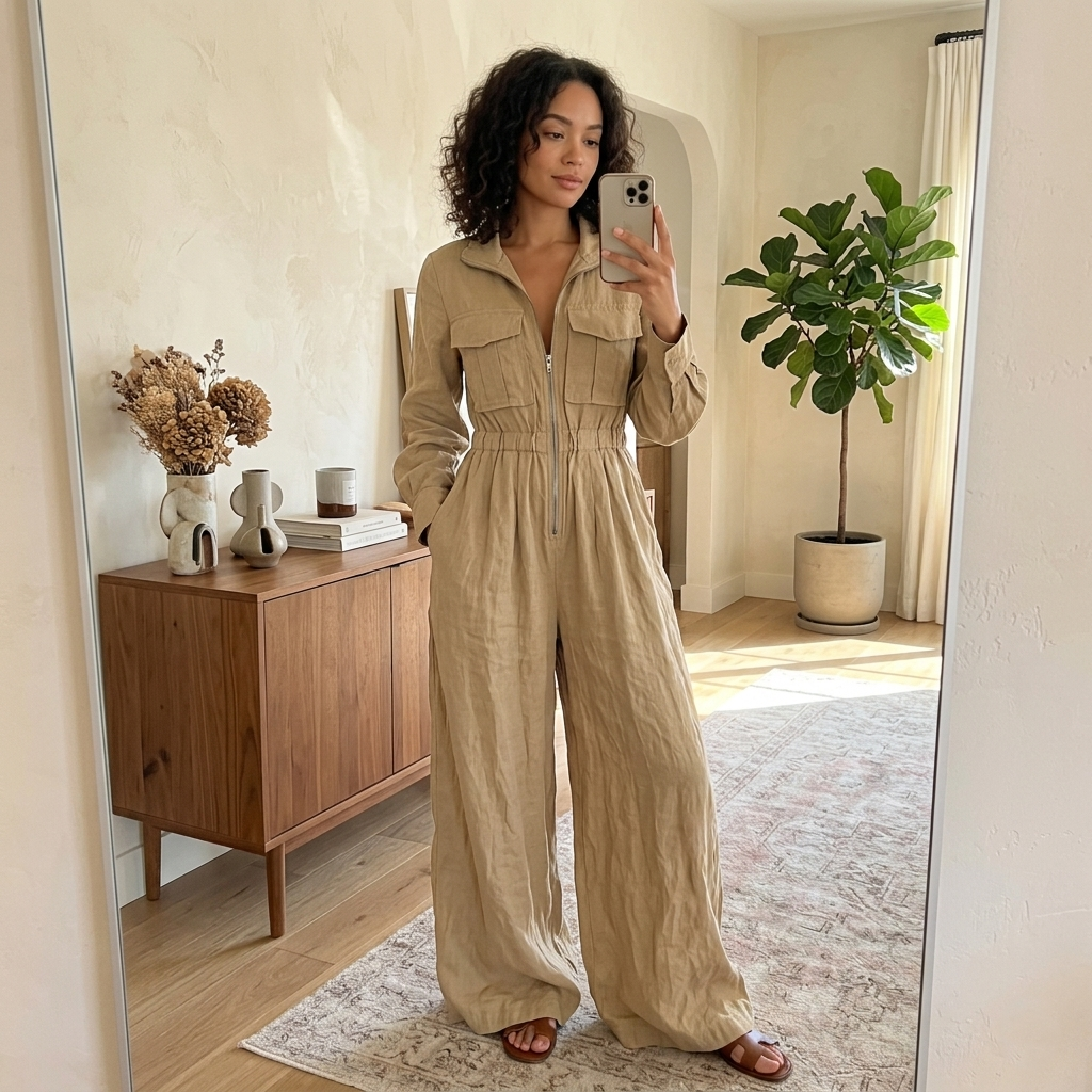 Zipper Collar Maxi Dress