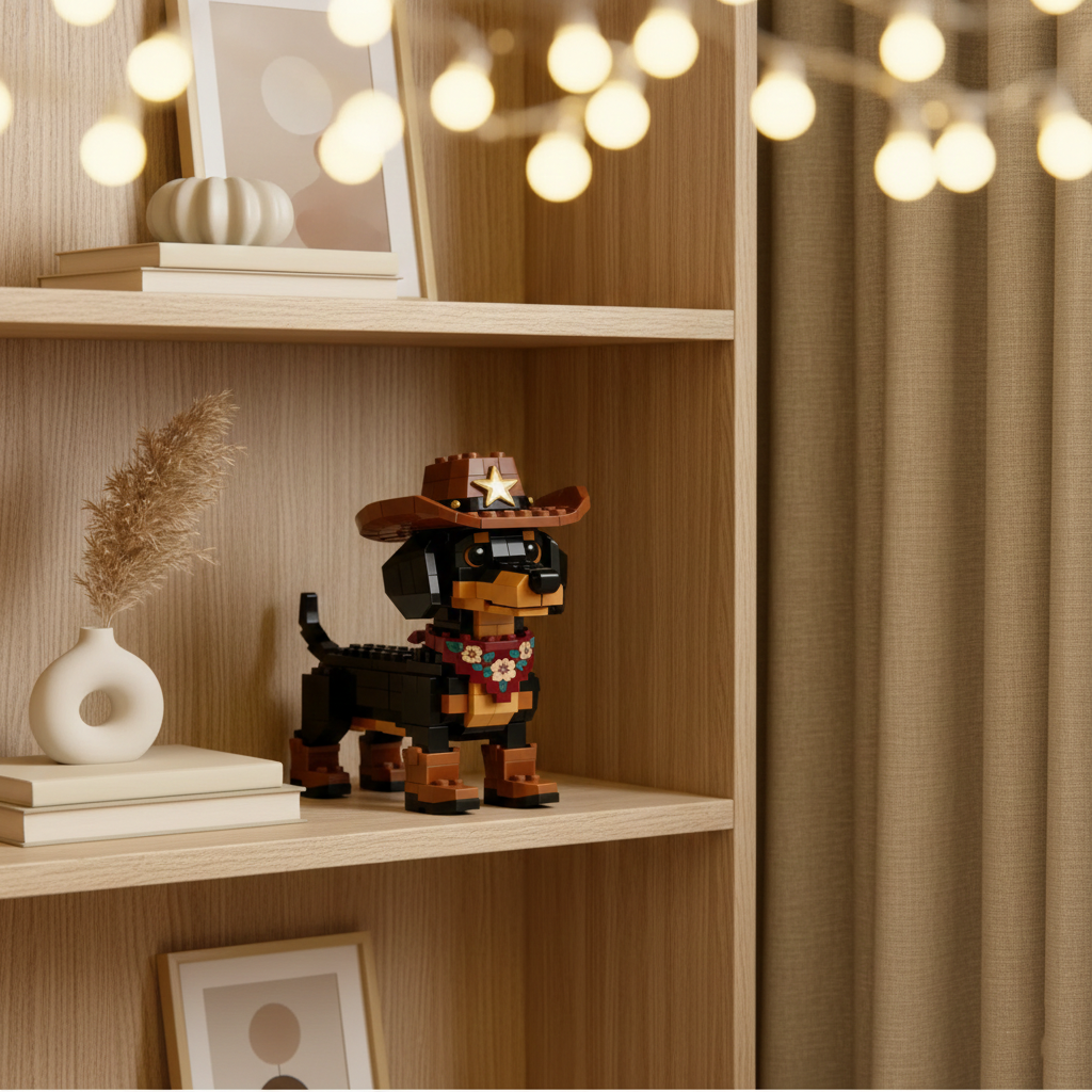 Brick Dogs - Cowboy Dachshund