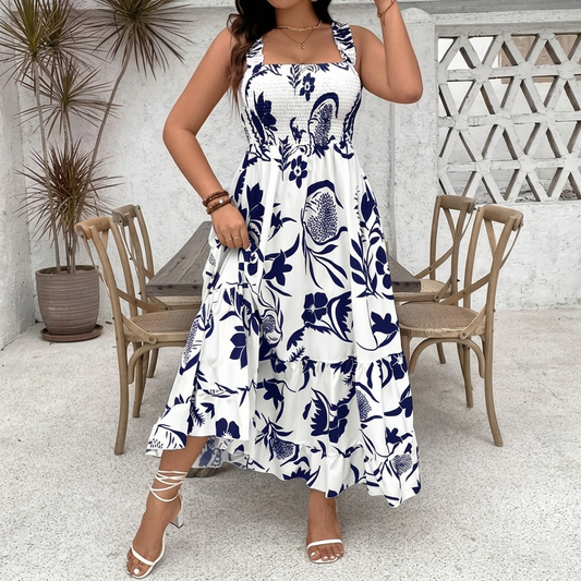 Floral Halter Maxi Dress