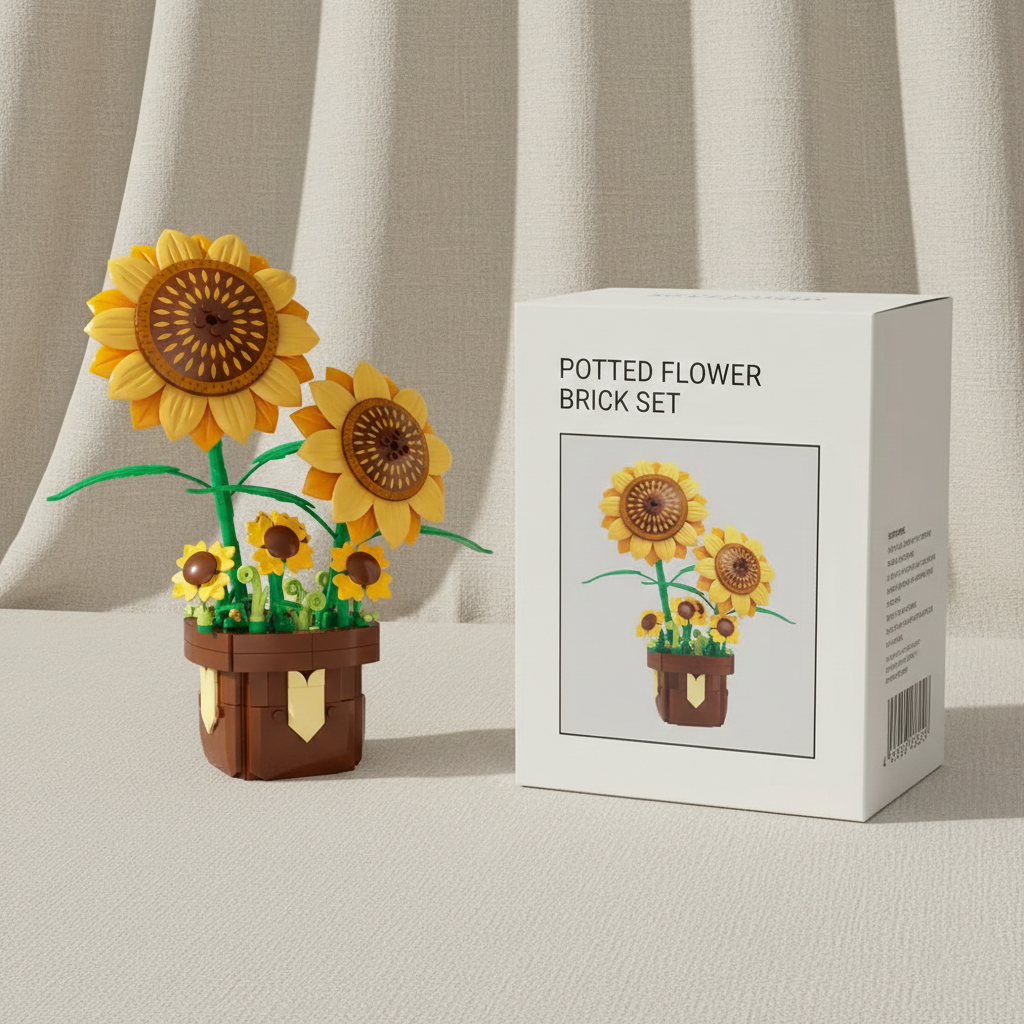 Brick Set - Potted Flower