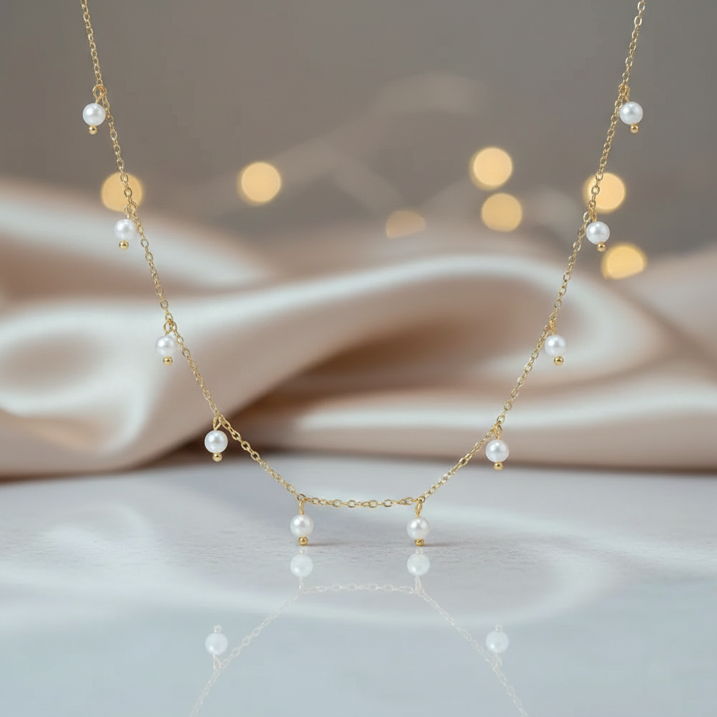 Celeste Pearl Fringe Necklace