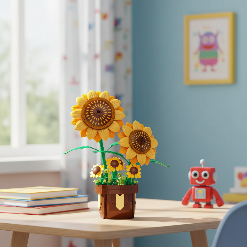 Brick Set - Potted Flower