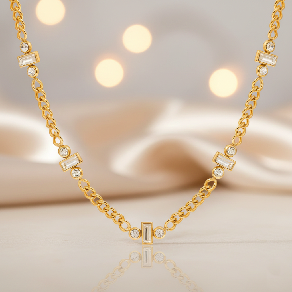Nova Crystal Chain Necklace