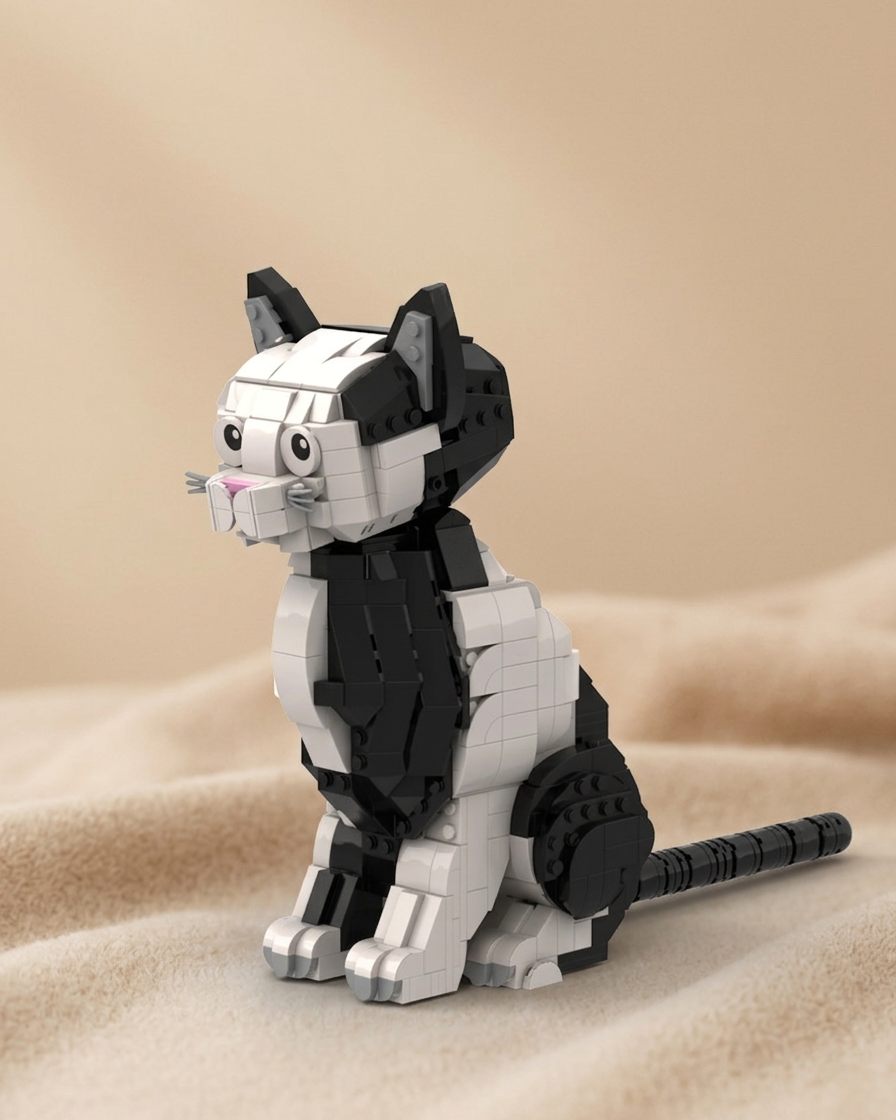 Brick Set - Retro Cat