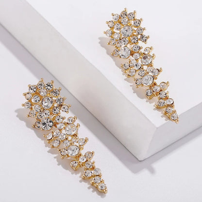 Crystal Bridal Clip Earrings