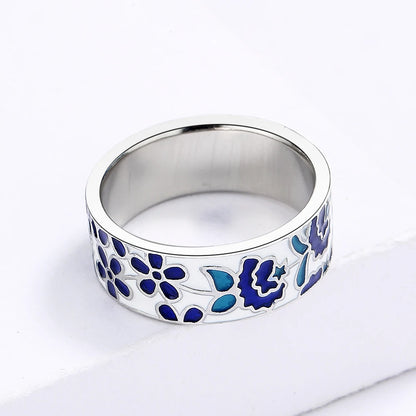 Aluna Blue Enamel Ring