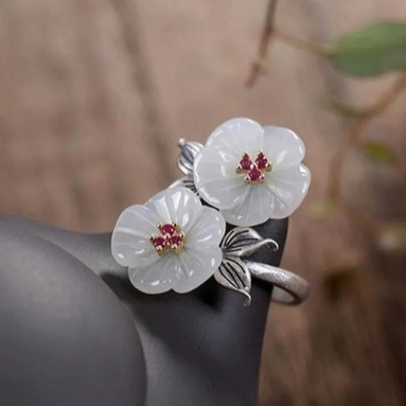 Hetian Bloom Ring