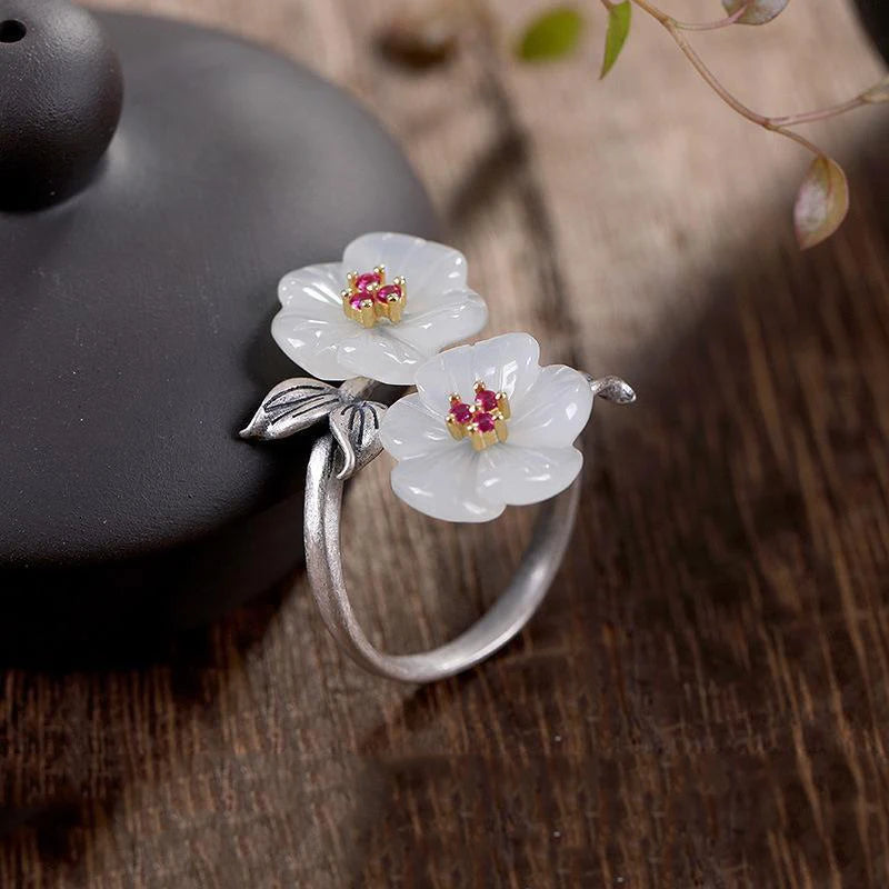 Hetian Bloom Ring