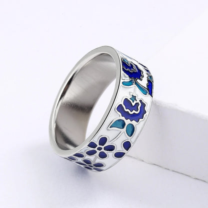 Aluna Blue Enamel Ring
