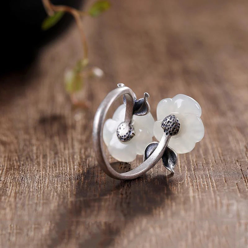 Hetian Bloom Ring