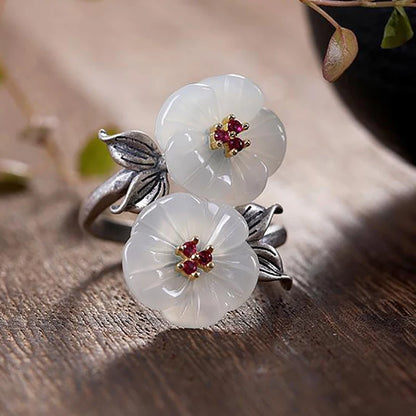 Hetian Bloom Ring