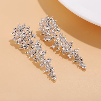 Crystal Bridal Clip Earrings