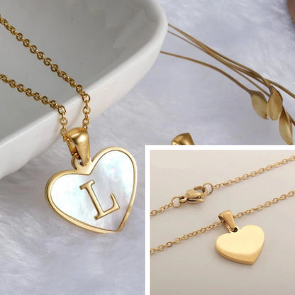 Mila Heart Initial Necklace
