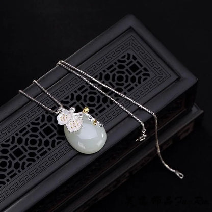 Cherry Blossom Water Drop Necklace
