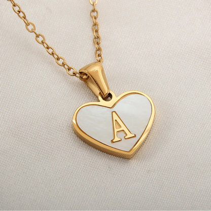 Mila Heart Initial Necklace