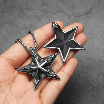 Star Pendant Stainless Steel Necklace
