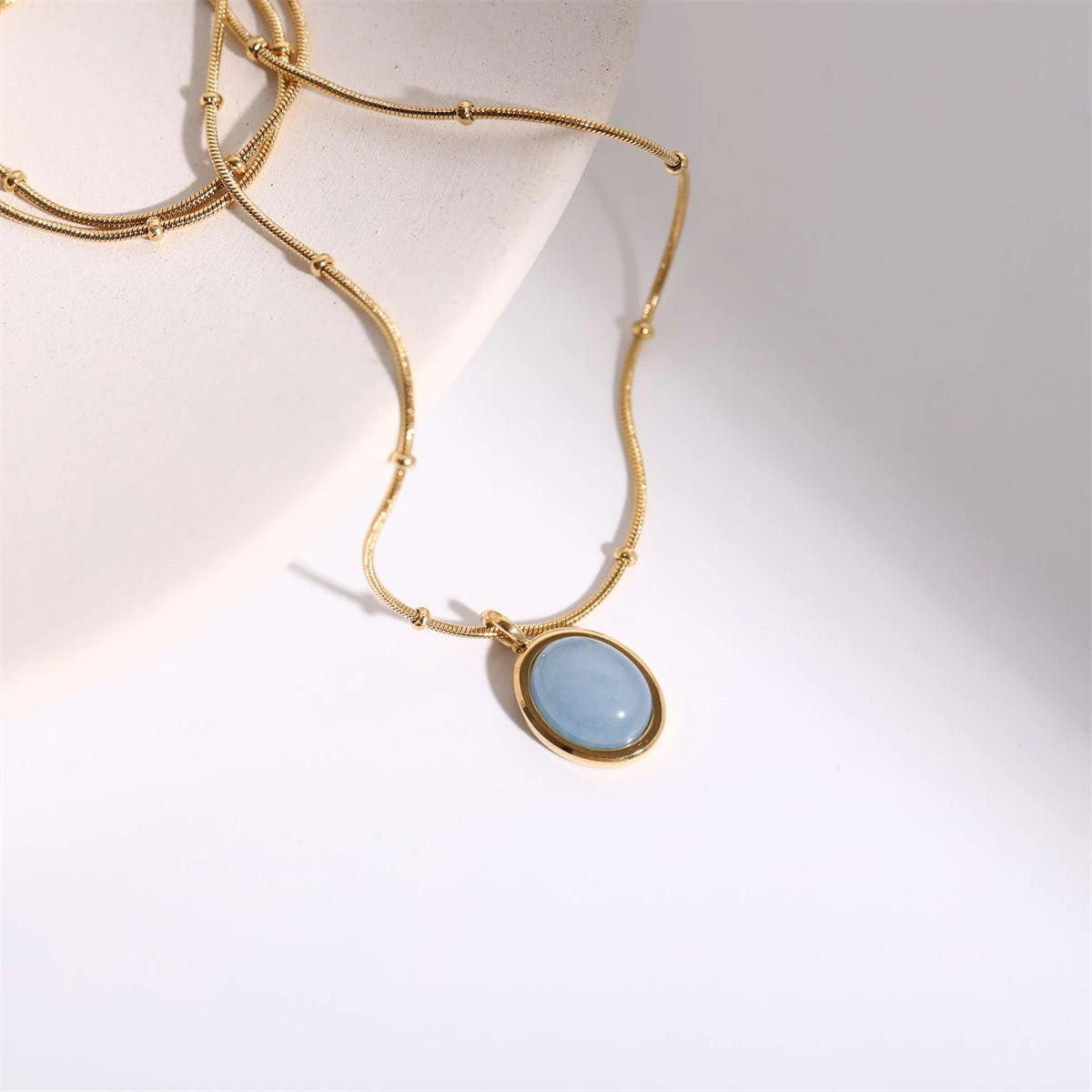 Azure Mirage Pendant Necklace