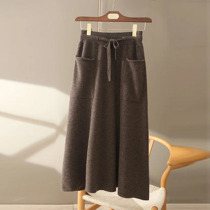 Clara Wool A-Line Skirt